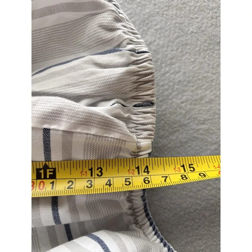 Tommy Hilfiger Blue Taupe Striped Nautical Preppy Full Size Flat & Fitted Sheets